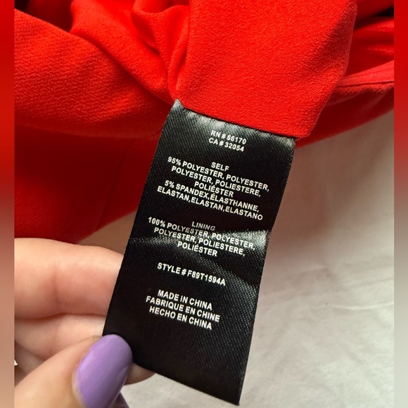 Adelyn Rae Red Rozina Woven Strapless Bow Top - Picture 10 of 11